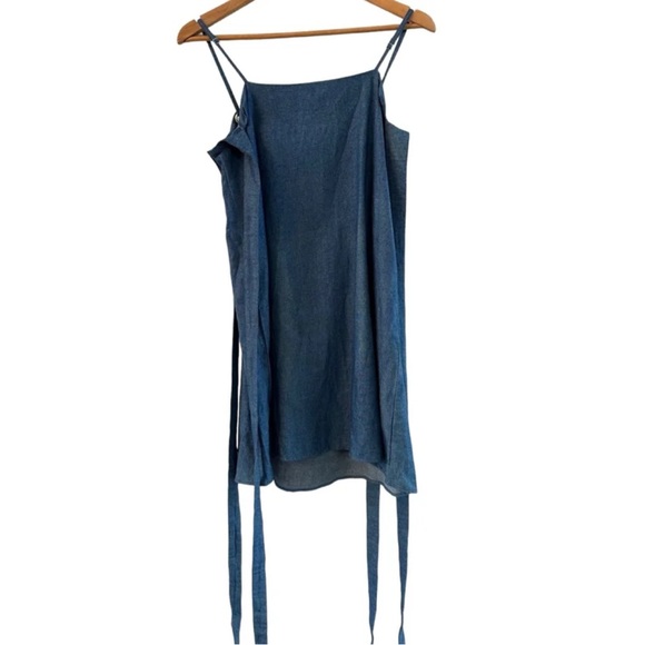 Lucca Chambray Cotton Mini Dress with Adjustable Straps size Small - Picture 3 of 8